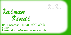 kalman kindl business card